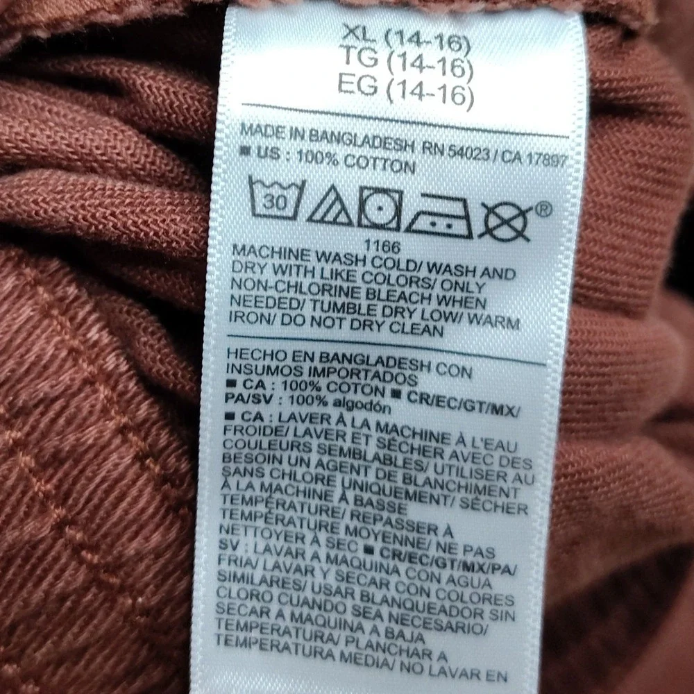 Old Navy Kids Baggy Wide Leg Cargo Pants Burgundy XL 14-16 NWT